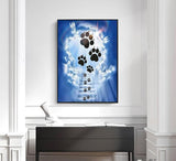 GXGLLPZBY 5D Diamond Painting Kits for Beginners, DIY Sky Sunshine Pet Dog Paws Diamond Art Kits for Adult, Full Round Diamond Dot Gem Art Kits,Home Wall Decoration 11.8x15.8 Inches GXGLLPZBY