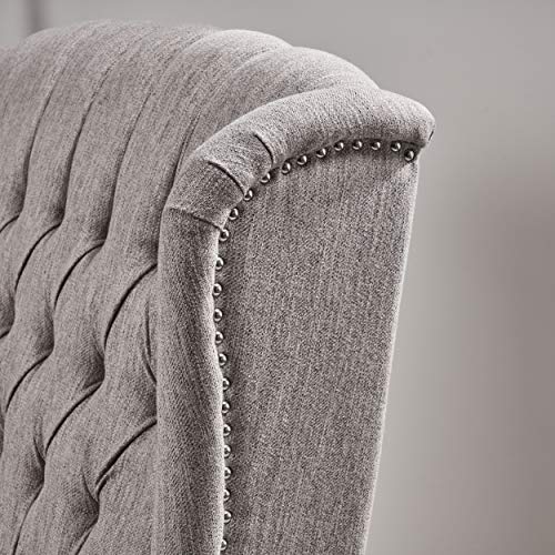 Christopher Knight Home Salome Push Back Recliner, Light Gray, Dark Brown