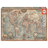 4,000 Piece Puzzle - The World Map Educa