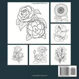 Blooming World: Hand-Drawn Flowers Coloring Book (Relaxing World Coloring) WoodArtSupply