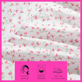Betsey Johnson - Full Bed Sheets, Super Soft & Lightweight Bedding with Matching Pillowcases, Fade & Wrinkle Resistant (Ballet Floral Pink, Full) Betsey Johnson