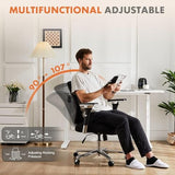Sweetcrispy Big and Tall Office Desk Chair with Lumbar Support, 500lbs Heavy Duty Mesh Ergonomic Computer Chair with 4D Armrest and Wide Comfy Seat, Wheels for Adult Sweetcrispy