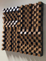 (2 Pack) — Sound Acoustic Studio Diffuser «Sirius» | 2D QRD | Diffusion - Reflection - Absorption - Soundproofing - Insulation | Wall Art Panel | (20"x20"x6" (50x50x15.3cm), Black) ua-acoustics