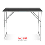 DNA MOTORING Multi-Functional 3pcs Multi-Purpose Folding Work Table, Portable 4-Level Adjustable Height Workbench for Workshop, Camping Trip, W/Handle, Tools-00548 DNA MOTORING