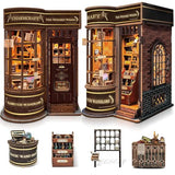 Book Nook Kits for Adults: SUNNINO Book Nook Kit Model Kits Craft Kits for Adults - DIY Miniature Doll House Kit for Bookshelf Booknook Tiny House with Sensor Led Light