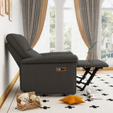 QicoFelix Wall Hugger Recliners for Small Spaces, Zero Wall Power Recliner on Clearance, Fabric RV Recliner, Home Theater Seating for Living Room w/USB Ports (Dark Gray)