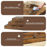 COZPAW 78 Inch Double Dog Crate Furniture, Extra Large Dog Kennel Indoor for 2 Dogs, Heavy Duty Dog Cage with Divider, Wooden Dog House Decorative Table TV Stand for XLarge Dogs (Cognac Brown) COZPAW