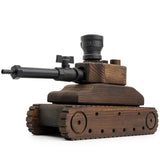 Army Tank Whiskey Decanter by The Wine Savant - Army Gifts for Men - Tank Gift - Bourbon and Scotch Decanter, Gifts for Military Veteran Gifts - 1000ml - Ideal Groomsmen Gifts Whiskey for Men - Wood The Wine Savant