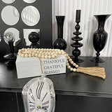 Decorative Books for Home Decor, White Faux Books for Decoration, Rustic Farmhouse Stacked Display Books (Thankful Grateful Blessed) OMISHE