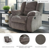 Signature Design by Ashley Tulen Modern Manual Pull Tab Rocker Recliner, Dark Gray Signature Design by Ashley