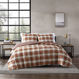 Eddie Bauer - King Comforter Set, Reversible Alt Down Bedding with Matching Shams, Breathable Home Decor for All Seasons (Edgewood Red/Beige, King) Eddie Bauer