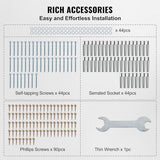 VEVOR 4x4 Post Base 10 Pcs, Inner Size 3.6"x3.6" Post Base Brackets, Heavy Duty Powder-Coated Post Anchor Matte Black Wood Post Brackets for Pavilion Deck Railing Support Deck Base Plate VEVOR