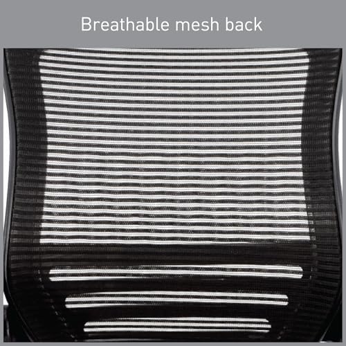 Realspace® Calusa Mesh Mid-Back Chair, Black Realspace