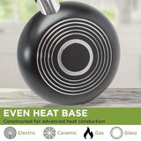 Ecolution Easy Clean Ceramic Nonstick Cookware Set, Dishwasher Safe Kitchen Pots and Pans Set, Comfort Grip Handle, Even Heating, Ultimate Food Release, 26-Piece, Black Ecolution