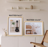 Egofine 12x16 Picture Frame Natural Wood with Plexiglass Made of Solid, Display Pictures 9x12/11x14 with Mat or 12x16 Without Mat for Tabletop and Wall Mounting Egofine