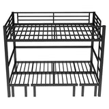 Bellemave Twin XL Over Twin XL Futon bunk Bed, Lower bunk can be Pulled Out in Three Sections, Loft Bed with Sofa for Teens, Adults, Bedroom, Black Bellemave