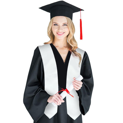 Graduation Stole Graduation Sash Graduation Stole Class of 2025 White Graduation Stole White Sash Honors Graduation Stoles Graduation Shawl Sublimation Stoles Blanks White Stole Graduation to Write on