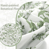 WONGS BEDDING 8 Pieces King Size Comforter Set Green,Sage Green Floral Bed in a Bag Comforter Sets, Soft Reversible Botanical Flowers Bedding Sets for All Season (90"x104") WONGS BEDDING
