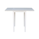 International Concepts Small Dropleaf Dining Table, White IC International Concepts