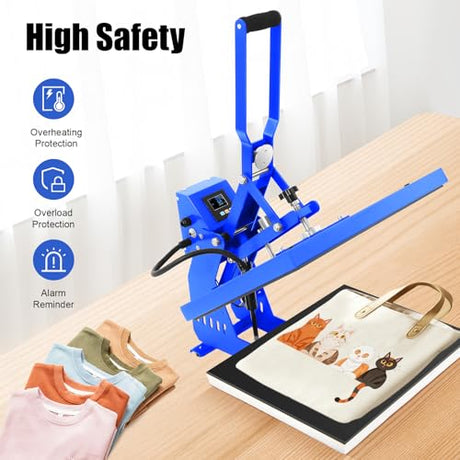 16 inch x 20 inch Heat Press, Automatic Open Heat Press, Clamshell Base heatt presss Transfer Machine, Large Professional Digitally Controlled heatt Transfer Machine, 110V Gosangom