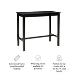 Linon 42 inch Bar Height Pub Claridge Table, Black Linon