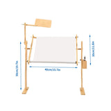 Adjustable Cross Stitch & Embroidery Hoop Stand - Tapestry & Quilting Frame Stand with 5 Height Levels (20" x 15.7") awagas