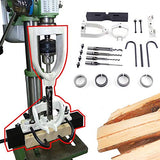 Woodworking Bench Mortiser Bench Drill Locator Set Square Hole Chisel Drilling Machine Location Tool Tenon Joint Mortising Attachment for Drill Press HaroldDol