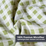 NSNLGSGC Sage Green Ruffle Gingham Comforter Set Queen, Pre-Washed Ruffled Plaid Checked Comforter Bedding, 3 Pieces Vintage Farmhouse Grid Bedding Set(Green Gingham, Queen) NSNLGSGC