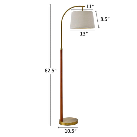 G-SAFAVA 62.5" Gold Floor Lamp for Living Room with Foot Switch Standing Lamp Tall Industrial Reading for Bedroom Office G-SAFAVA