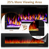 42 Inch WiFi-Enabled Electric Fireplace, 1500W Smart Fire Place Hetaer Inserts and Wall-Mounted W/Touch Screen & Remote Control, Adjustable 13 Flame Color and 5 Brightness, 12H Timer for Living Room Riseon