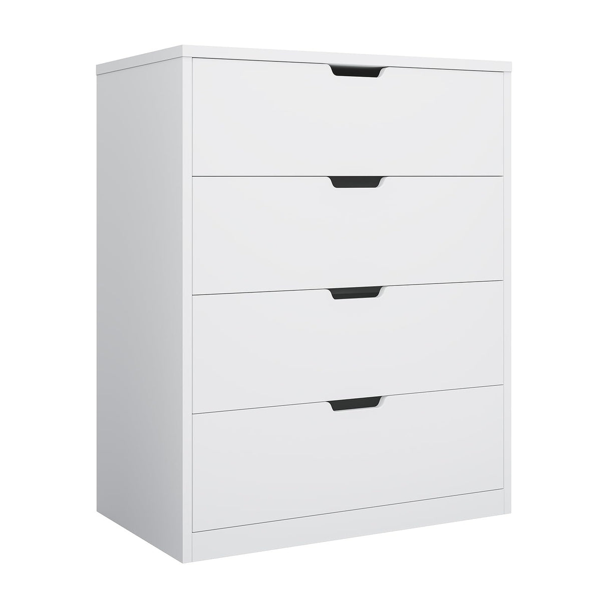 BTHFST 4 Drawers White Dresser for Bedroom, Modern Wood Chest of Drawers 4 Drawer Dresser with Large Capacity for Living Room, Closet, Hallway, Entryway BTHFST
