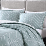 City Scene - King Comforter Set, Soft & Reversible Cotton Bedding for Year Round Comfort, 3 Piece Bed Set with Matching Pillowcases (Ceres Mint) City Scene