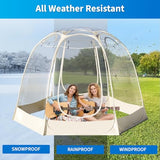 TABU Pop Up Bubble Tent for 12-14 Person, 12×12ft Coldproof & Windproof Outdoor Bubble Tent with Vent Windows, Large Camping Shelters for Party, Backyards, Hiking, Beige TABU