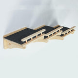 Natural Solid Wood Wall Mounted Cat Shelves, Superhighway Walkway Balcony Cat Wall Furniture Shelves, Wall Steps Stairs, Wall Perch SHENGOCASE