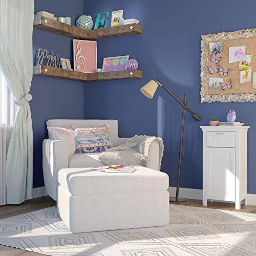 RiverRidge 06-037 Somerset Single Door Floor Storage Cabinet, White RiverRidge