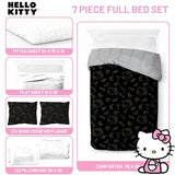 Jay Franco Hello Kitty Stars Full Comforter Set - 7 Piece Bedding Includes Sheet Set & Pillow Covers - Super Soft Zodiac Black & Gold Bedding Jay Franco