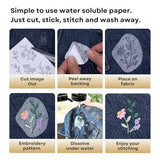 Stick and Stitch Embroidery Patterns, Holiday/Snowflake Designs, Water Soluble Embroidery Stabilizer Transfer Paper, Adult Beginner Hand Embroidery Kit for Gifts (Holiday 3 Pages)