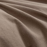 BESTOUCH Duvet Cover Set 100% Washed Cotton Linen Feel Super Soft Comfortable Chic Lightweight 3 PCs Home Bedding Set Solid Pine Bark Brown Queen BESTOUCH