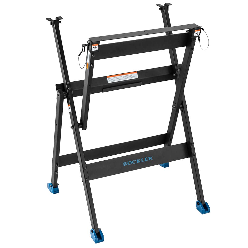 Rock-Steady Folding Steel Stand - Space-Saving Portable Work Stand w ...
