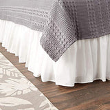 Greenland Home Fashions Cotton Voile Bed Skirt, Lined, White, King 18-inch L Greenland Home Fashions