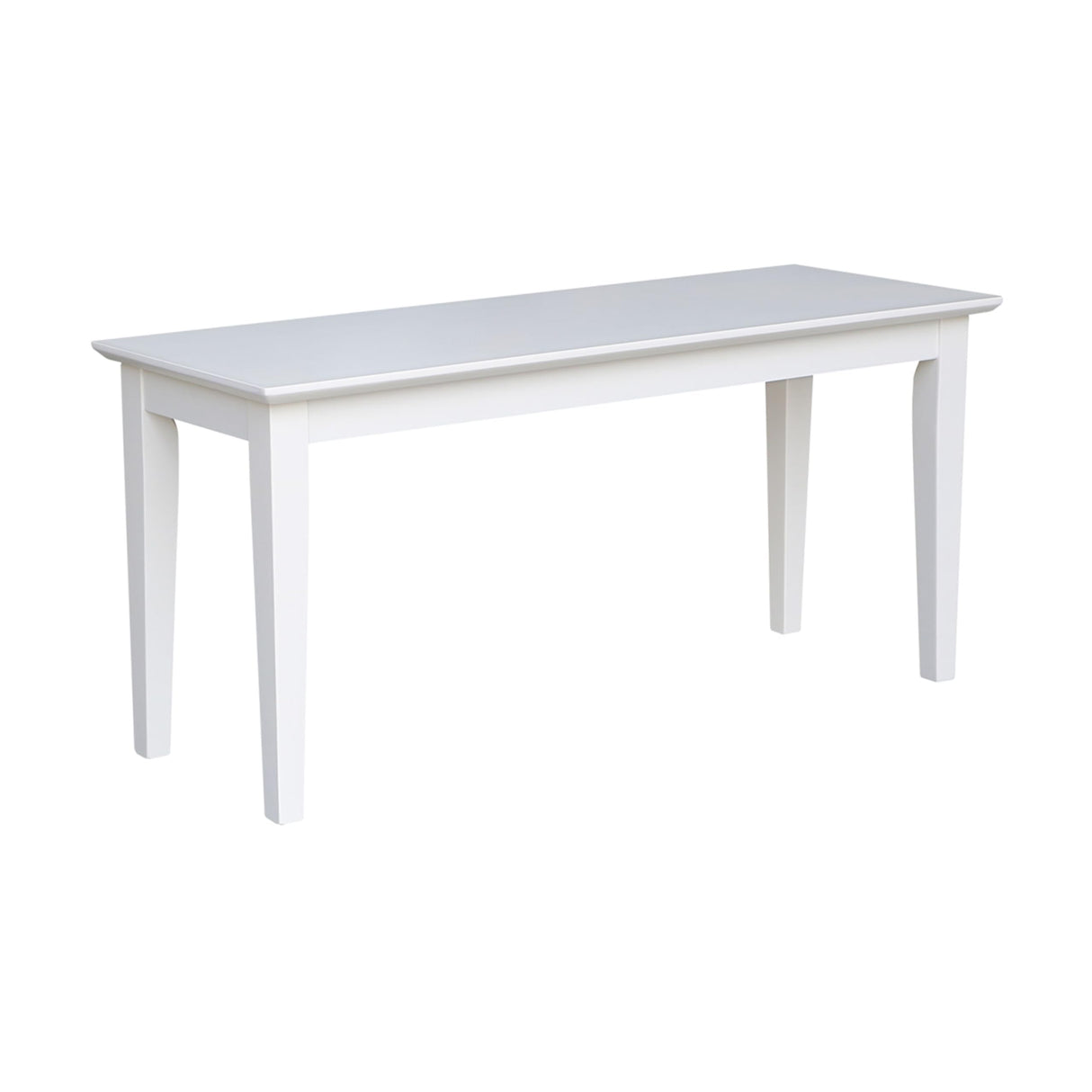 Shaker Style Solid Parawood Kitchen/Dining Bench, 39"W x 14"D x 18"H, Sturdy Seating for Entryway, Living Room, Family Room, or Breakfast Nook, Easy Assembly, Unfinished, Ready to Stain or Paint IC INTERNATIONAL CONCEPTS