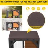 Aivituvin Cat House Window Catio Outdoor Cat Enclosure Mobile Kitty Shelter on Wheels Pet Cage with Resting Box,Hammocks,Waterproof Cover Aivituvin