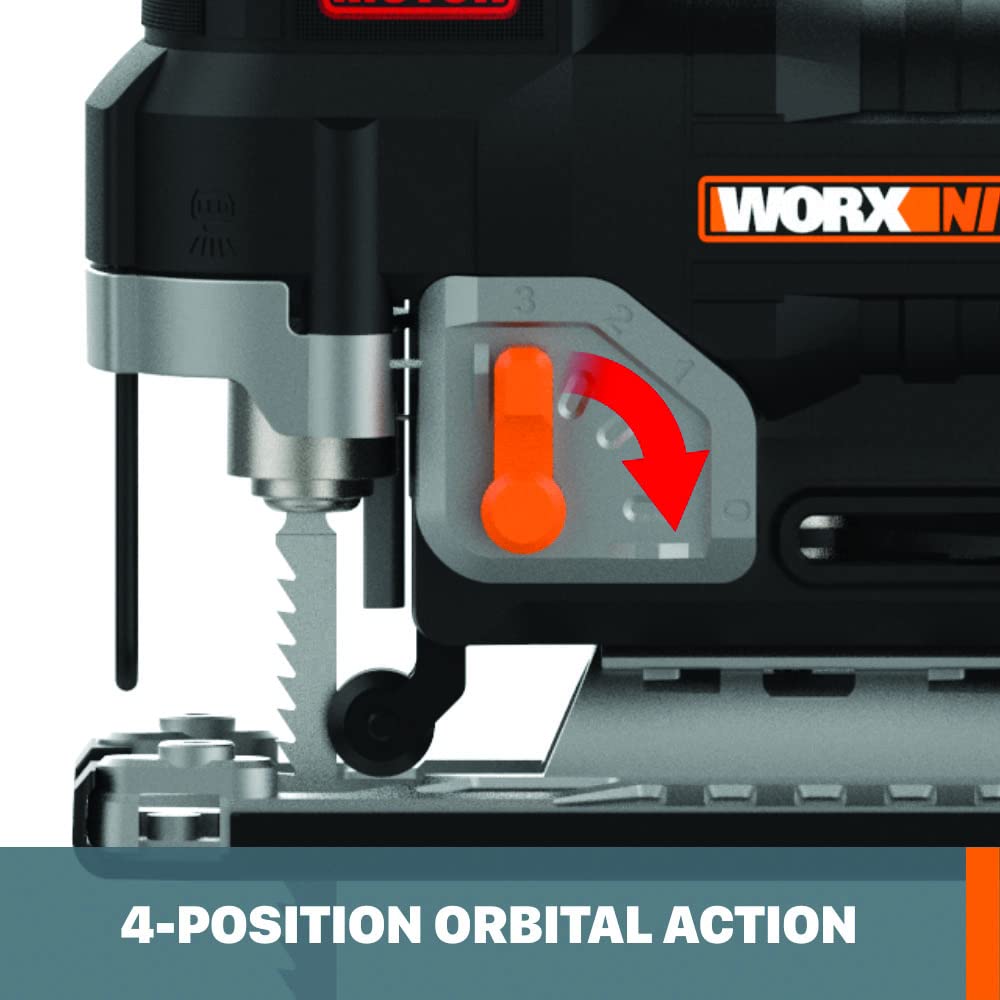 Worx NITRO 20V Power Share Cordless Jigsaw with Brushless Motor - WX542L.9 (Tool Only) WORX