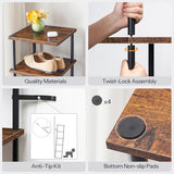 HOOBRO Vertical Shoe Rack, 6-Tier Narrow Shoe Shelf, Shoe Storage Organizer for Small Space, 11" L x 11" W x 39.5" H, Closet, Entryway, Hallway, Bedroom, Rustic Brown and Black BF21XJ01 HOOBRO