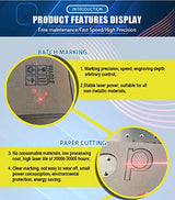 CO2 Galvo Laser Engraver Laser Marking Machine Laser Marker 30W, 140×140mm Lens with D80 Rotary Axis SFX