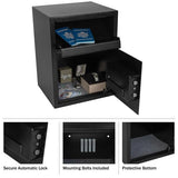 Electronic Safe Deposit Box - Drop Safe with Digital Keypad and 2 Manual Override Keys for Business Cash Drops or Home Safety by Paragon Safes (Black) Paragon Lock & Safe