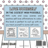 Cozy Self-Love Coloring Book for Teens and Adults: Bold and Easy Comfy Scenes and Positive Affirmations WoodArtSupply