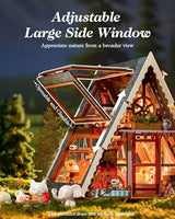 Rolife DIY Miniature House Kits A-Frame Cabin, Tiny House Mini House Building Kit for Teens, DIY Crafts for Adults, Birthday/Halloween for Parents Friends (A-Frame Cabin)