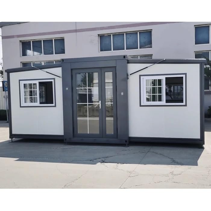 Zolyndo Portable Prefabricated tiny home 13x20ft, Mobile Expandable Plastic Prefab House for Hotel, Booth, Office, Guard House, Shop, Villa, Warehouse, Workshop (with Restroom) - WoodArtSupply