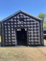 Large Black Inflatable Cube Disco Tent Square Gazebo Event Room Big Mobile Portable Night Club Party Pavilion for Backyard/Outdoor Events(23ftx16.5ft) Vinfgoes